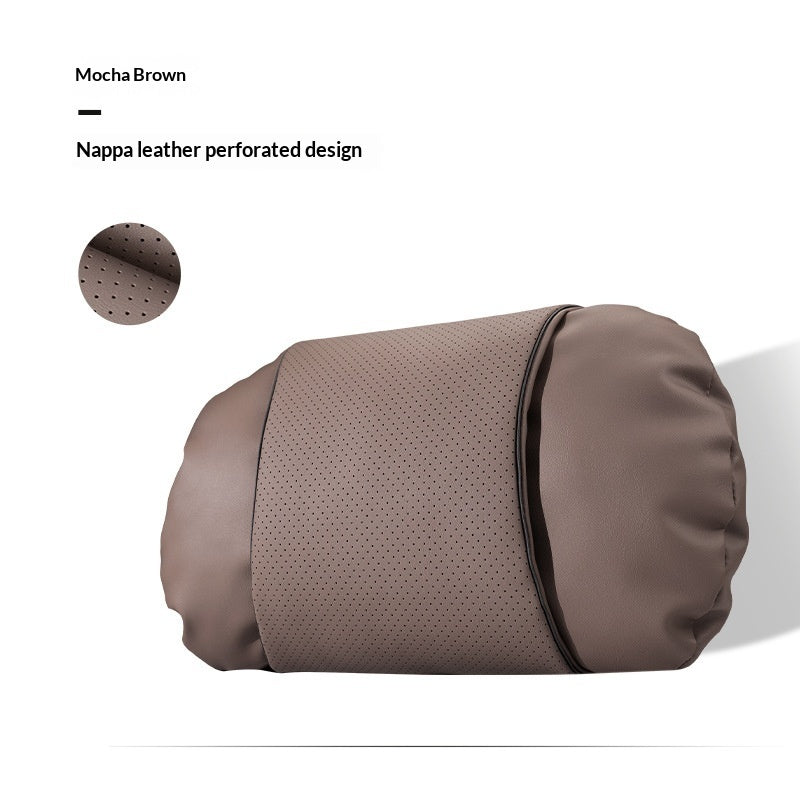 JMD AUTO'S Car PREMIUM NAPA LEATHER Neck Pillow