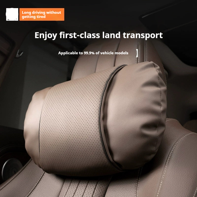 JMD AUTO'S Car PREMIUM NAPA LEATHER Neck Pillow