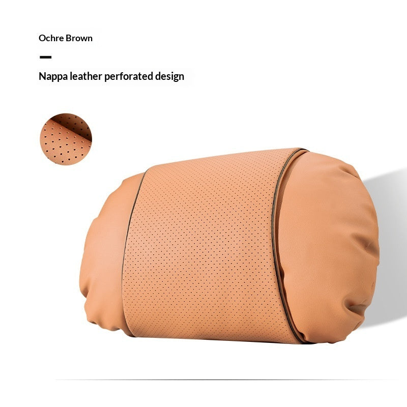 JMD AUTO'S Car PREMIUM NAPA LEATHER Neck Pillow