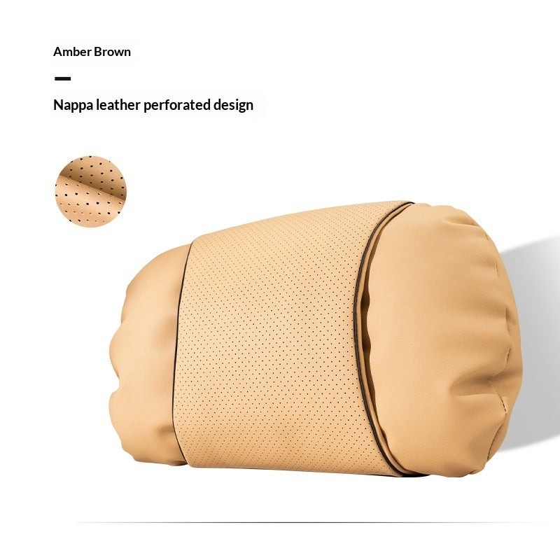 JMD AUTO'S Car PREMIUM NAPA LEATHER Neck Pillow